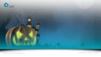 Spooky Season, Pumpkin (Teal Overlay)