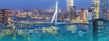 Rotterdam Bridge (Teal Overlay)